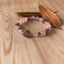 【水晶系列】粉晶草莓晶手鍊