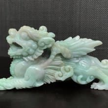 快速出貨/天然A貨緬甸玉翡翠招財飛天貔貅擺件/手工雕 特價優惠