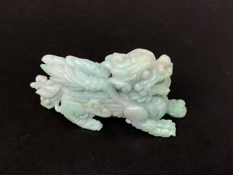 快速出貨/天然A貨緬甸玉翡翠招財飛天貔貅擺件/手工雕 特價優惠