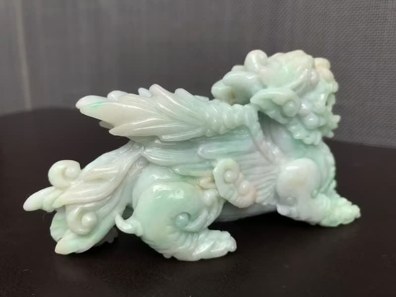 快速出貨/天然A貨緬甸玉翡翠招財飛天貔貅擺件/手工雕 特價優惠