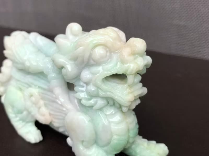 快速出貨/天然A貨緬甸玉翡翠招財飛天貔貅擺件/手工雕 特價優惠