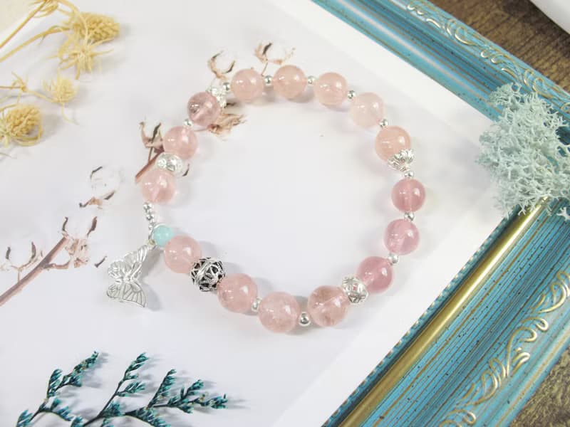 摩根石 馬達加斯加粉晶 天河石 925銀【翩舞】開發心輪 好人緣