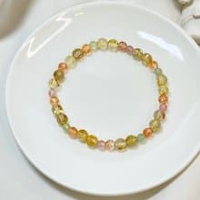 【財富&綻放】 鈦晶 金太陽石 彩碧璽 水晶手鍊/細鍊