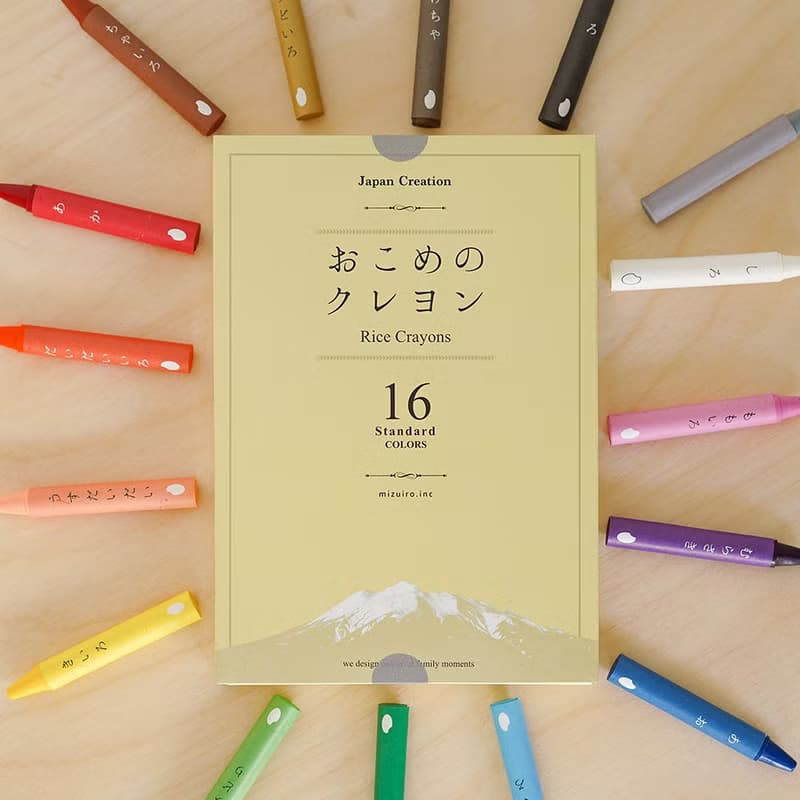 【mizuiro】日本米製無毒環保蠟筆 (16 色) 兒童玩具 畫畫