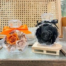 快速出貨【香水瓶花藝_黑曜香影】母親節/畢業季/香水瓶/壓克力