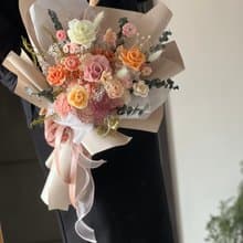 橘黃色/畢業花束/永生花束/情人節/乾燥花束/生日花束/告白花束