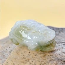飄黃翡翡翠古錢龍龜 | 天然緬甸玉翡翠A貨 | 送禮