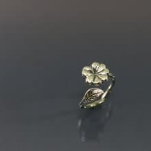 植物系列-幸運草開口925銀戒