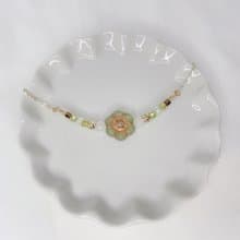 花の森 || 捷克花 月光石 橄欖石 捷克花手鍊 項鍊 頸鏈 鎖骨鏈