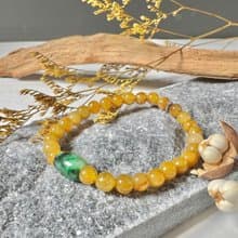 轉運 | 天然翡翠珠手鍊 招財黃翡珠串款
