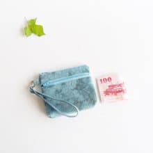 父親節禮物 天然染手拿包 藍染 植物染 化妝包 手腕包 收納 錢包