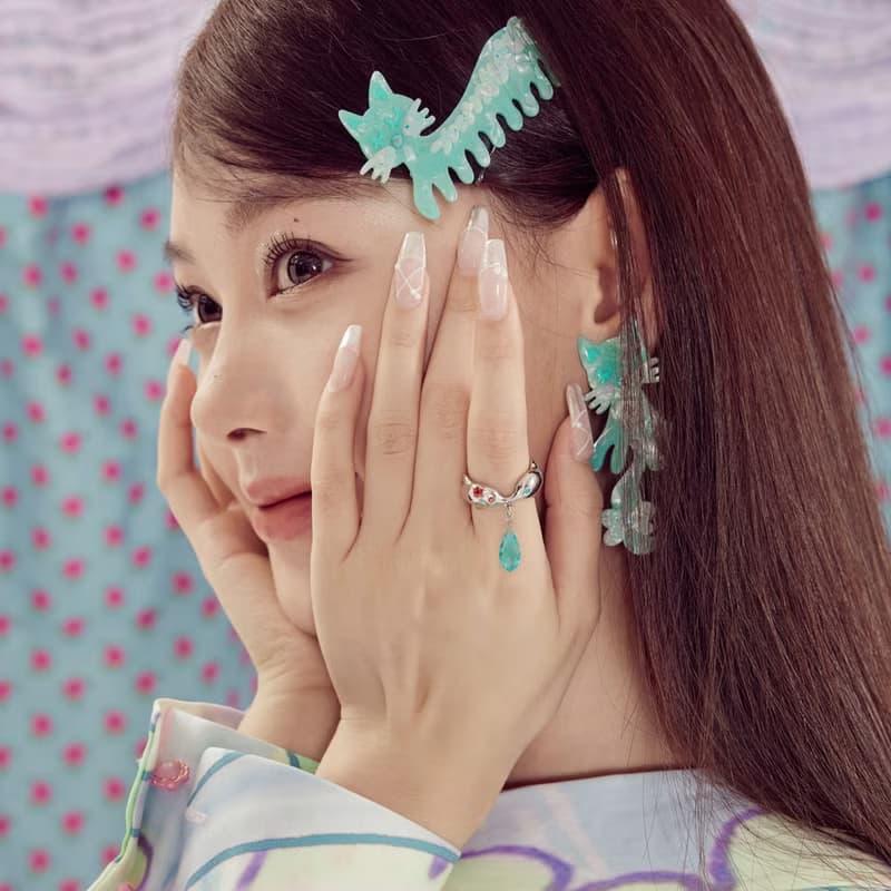 亞克力擺尾可愛小貓耳釘耳夾發卡耳飾原創設計