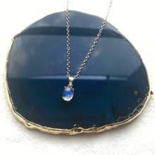 月光石925純銀爪鑲項鍊