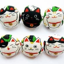 布釦 鈕釦 針織 縫紉 手作材料 招財貓 DIY材料