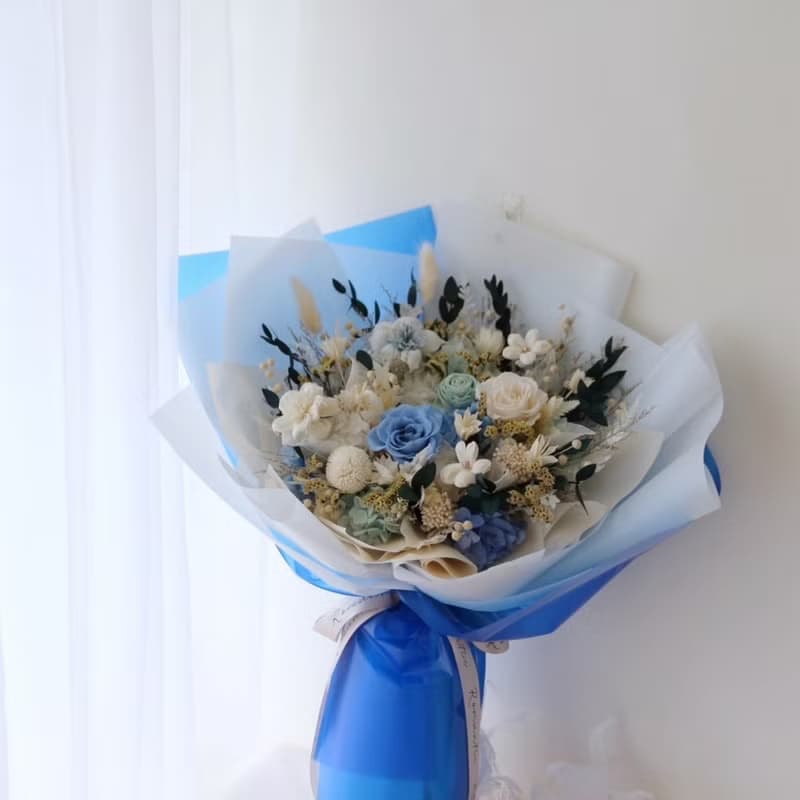 海 永生玫瑰花束 / 七夕花束 情人節禮物 求婚花束 畢業花