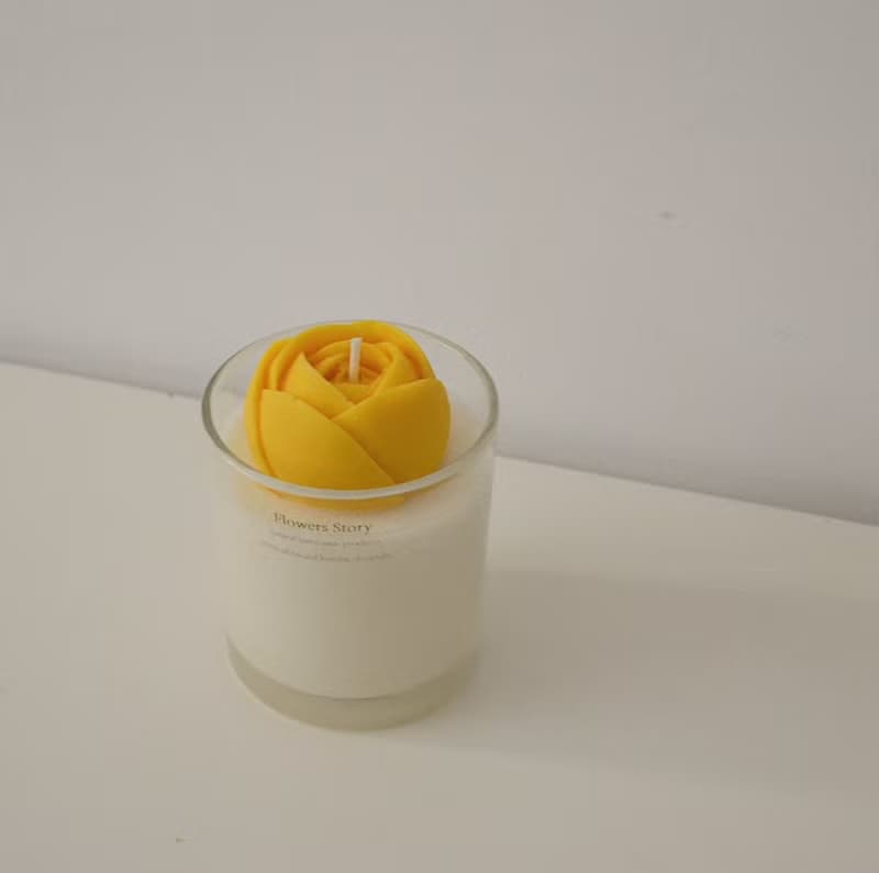 /玫瑰容器蠟燭/香氛蠟燭 生日禮物 情人節 玫瑰花 造型蠟燭