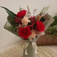 【花訴花藝】紅玫瑰永生花束/生日禮物/告白花束/情人節花束 花束