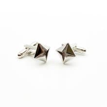 型格立體鑽石形鉑金袖扣