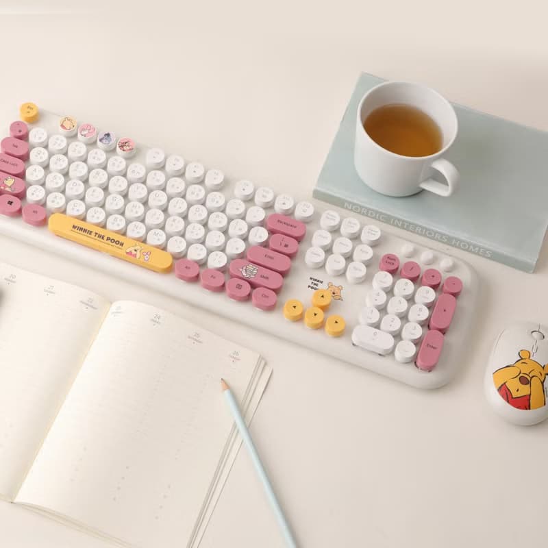 迪士尼維尼無線鍵盤滑鼠組-Disney Winni the Pooh