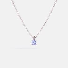 丹泉石單鑽純銀項鍊 | 誕生石系列_12月誕生石 | 生日。禮物