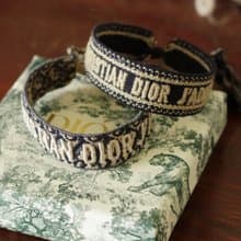 老又好 真品  Christian Dior 編織手環 手鍊 流蘇 BR268
