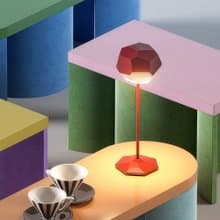 【新品】義大利UBIQUA Stone 幾何現代風USB充電式檯燈-多色可選