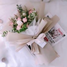 鮮花花束 鬱金香+玫瑰/情人節禮物