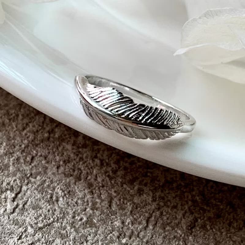 羽毛造型戒指 羽毛/質感/典雅