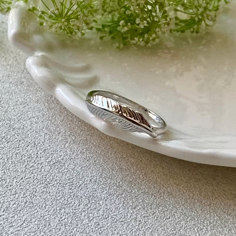 羽毛造型戒指 羽毛/質感/典雅