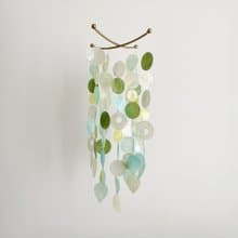 DIY-KIT |Norwegian forest-Donut, RainDrop-Green |Shell Wind Chime Mobile |#0-409