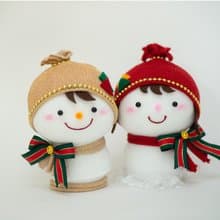 【獨家手作】閃亮聖誕雪人 單入 免針線 DIY材料包聖誕禮物