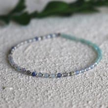 手環 藍點石 磷灰石 天然石 - 漸入佳境 -