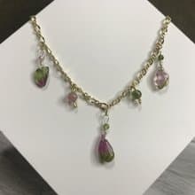 招財旺夫I西瓜碧璽電氣石Tourmaline14K手鏈I糖果梳I情人節禮物