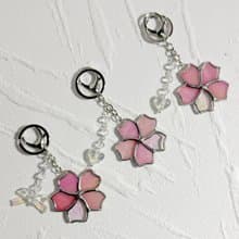 Cherry blossoms Key Ring, Stained glass Keychains, Bag decor, Birthday Gifts