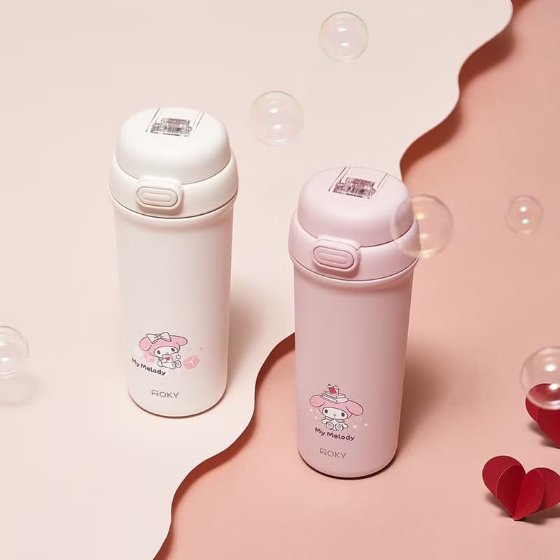【WOKY X 三麗鷗】 美樂蒂聯名 All-P輕芯鈦瓷雙飲保溫瓶500ml
