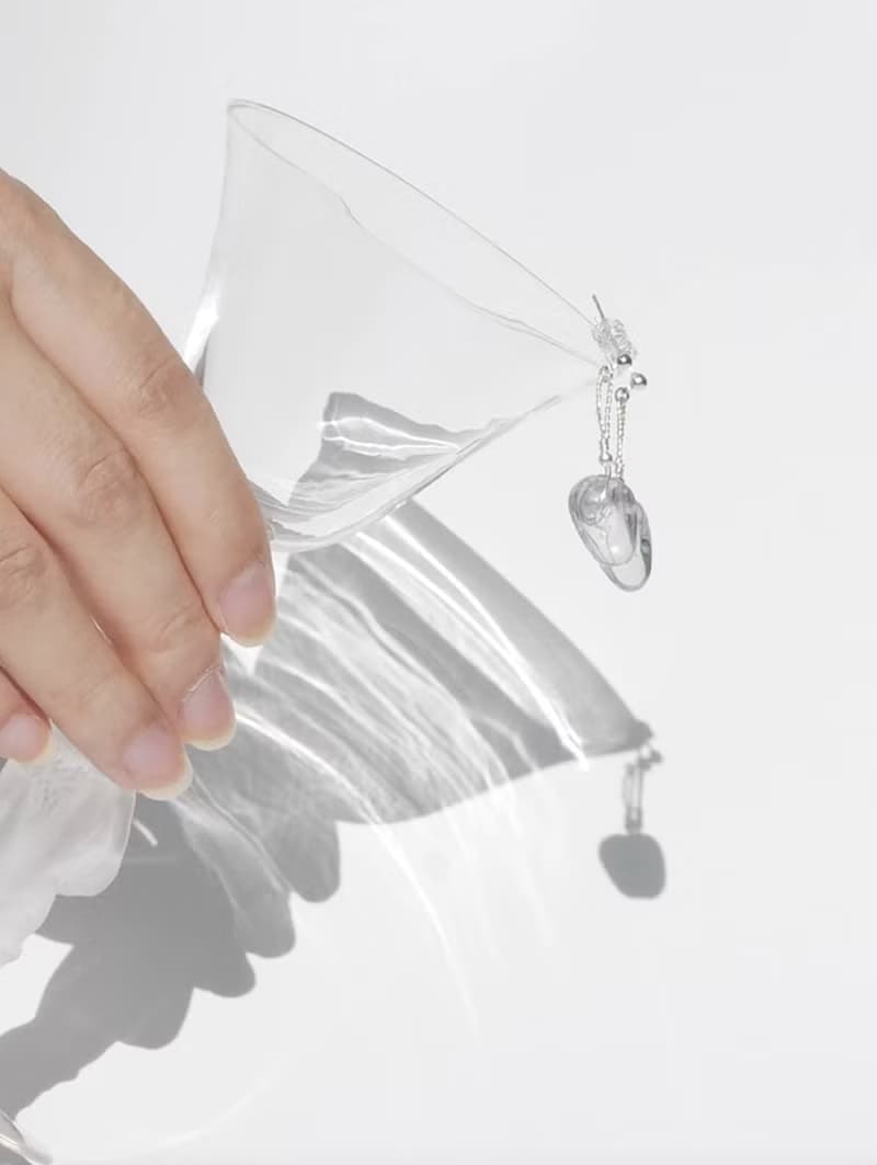歌手氣泡 琉璃水晶耳釘 耳夾 手工製