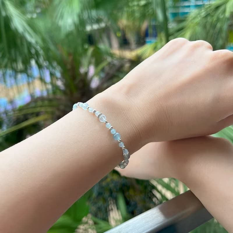 海藍寶925純銀手鍊