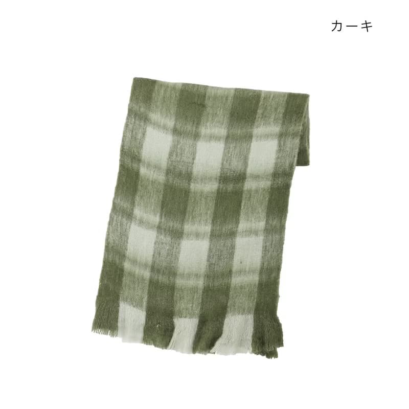 【預訂】印度製 格紋混羊毛圍巾