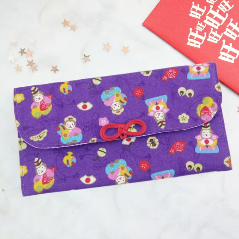 免費繡名字。小猴寶-2色可選。布紅包袋 / 口罩收納袋