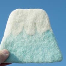 情人節禮物民族風森林系聖誕禮物羊毛氈杯墊 吸水杯墊-日本富士山