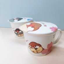 合作插畫藝術家-Dream Hugo 夢想雨果 朵朵花開暖心文鳥泡麵碗