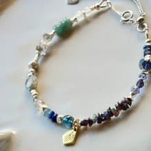 -時空裂縫/單圈-天然水晶手鏈/黃銅手鍊