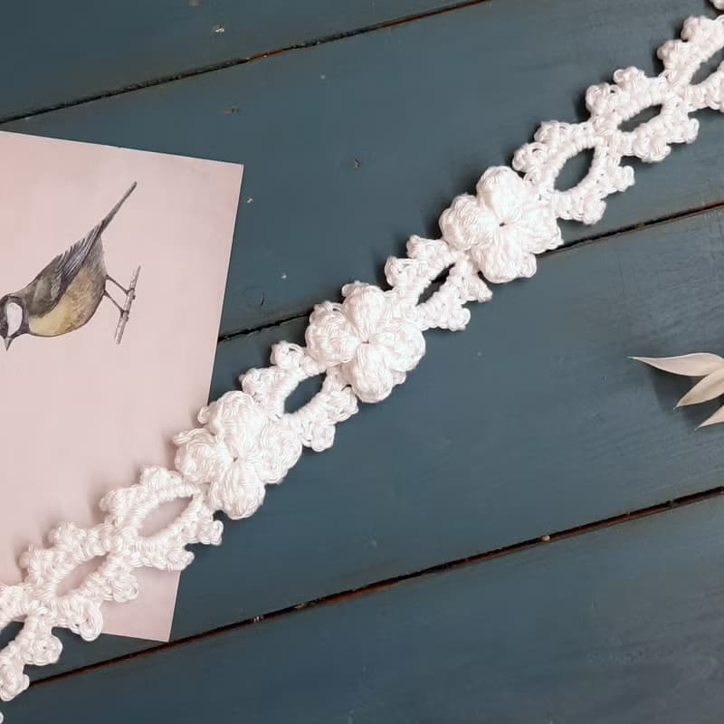 手工編織 空靈系花卉頸鍊。項鍊/choker/脖子飾品/鎖骨鍊/森林系