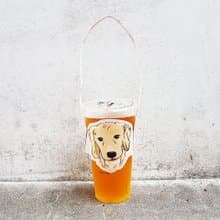 黃金獵犬 造型隨行飲料杯套提袋 飲料提袋