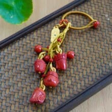 天然硃砂包掛高品質紅砂精工雕刻師徒四人無相佛鑰匙掛包掛保平安