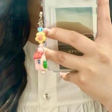 house cute beaded keychain
