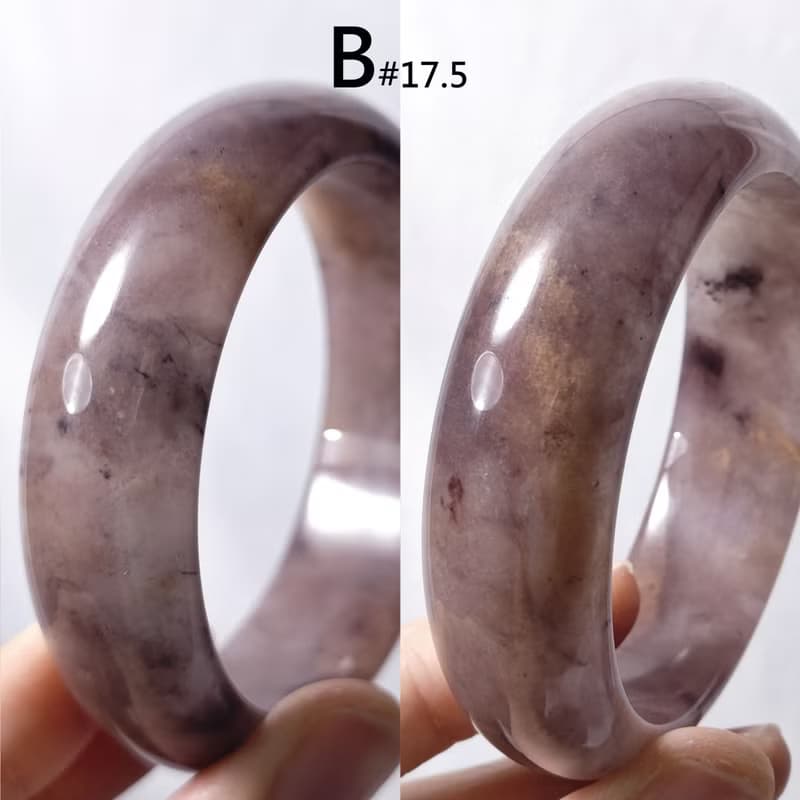 冰種紫紅金色瑪瑙 玉瓍 水墨風 事業成功 招財 手鐲 17.5cm 禮物