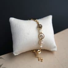 【煙云】天然石 手鐲 手鍊 | 茶晶 櫻花瑪瑙 月光石