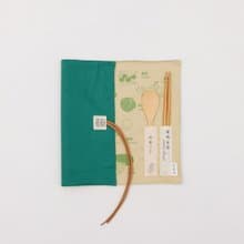 有機棉餐墊 (含餐具)/美味台灣_水果/橄欖綠色