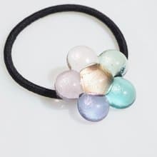 色が変わる花咲くガラス(はなはな【夢色】)ヘアゴム【ポニーフックに変更可】【受注制作】